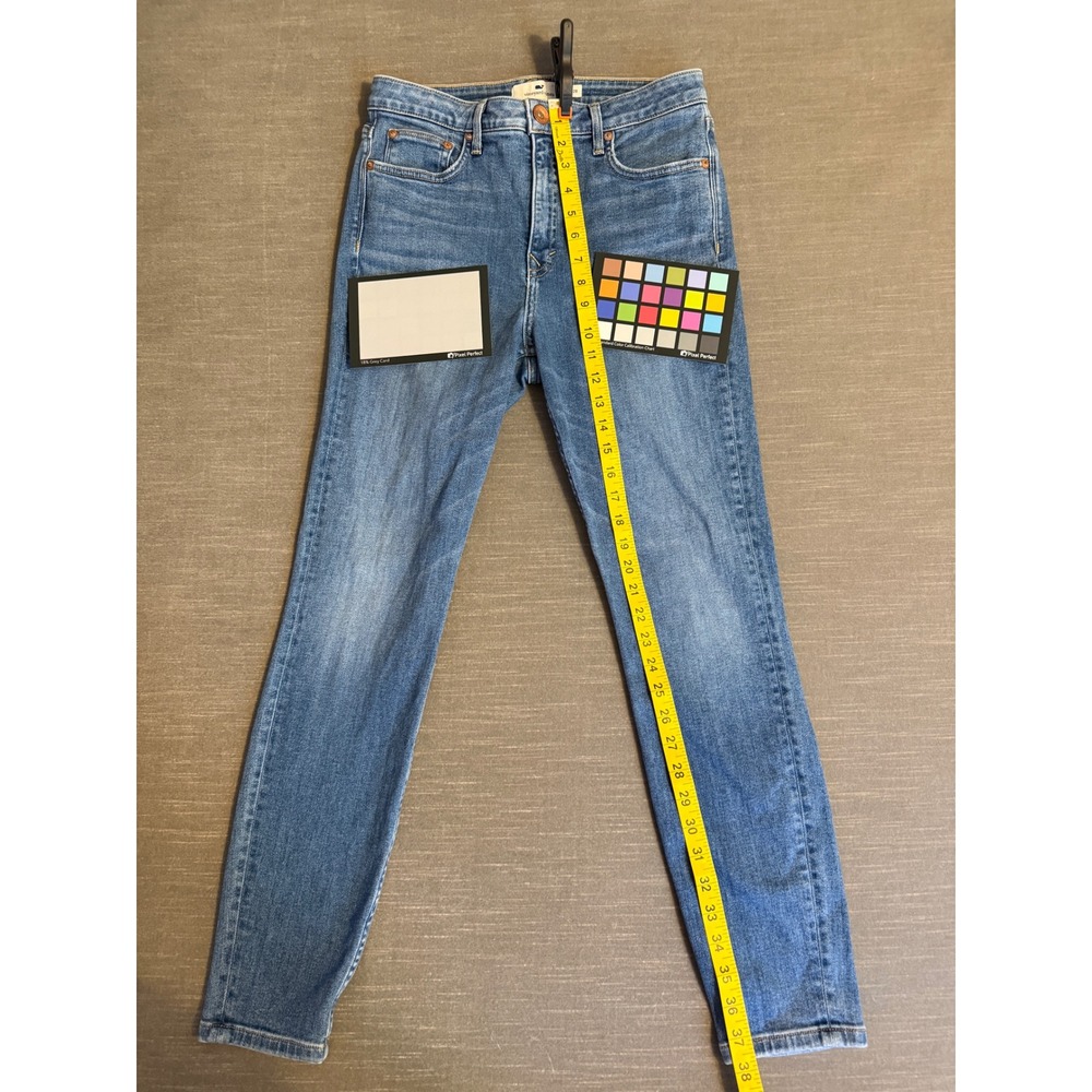 Vineyard Vines Womens High Rise Skinny Jeans Blue Candiani Denim Made‎ in USA 28 - Picture 2 of 15